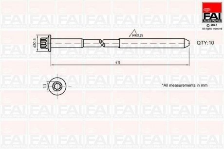 FAI ROVER Болты головки блока 200/25/400/45