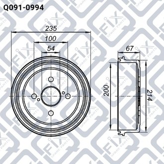 БАРАБАН ТОРМ ЗАДН TOYOTA COROLLA (MODEL 90) 87-92/CELICA AT160 85-89